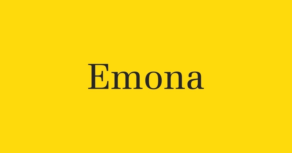 Beispiel einer Emona-Schriftart