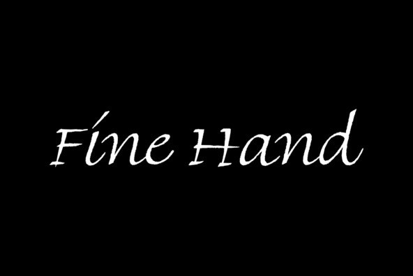 Beispiel einer Fine Hand-Schriftart