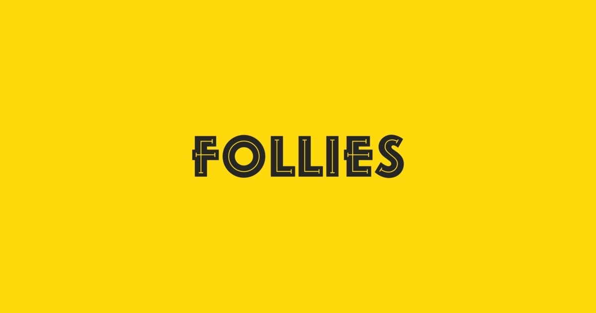 Beispiel einer Follies-Schriftart