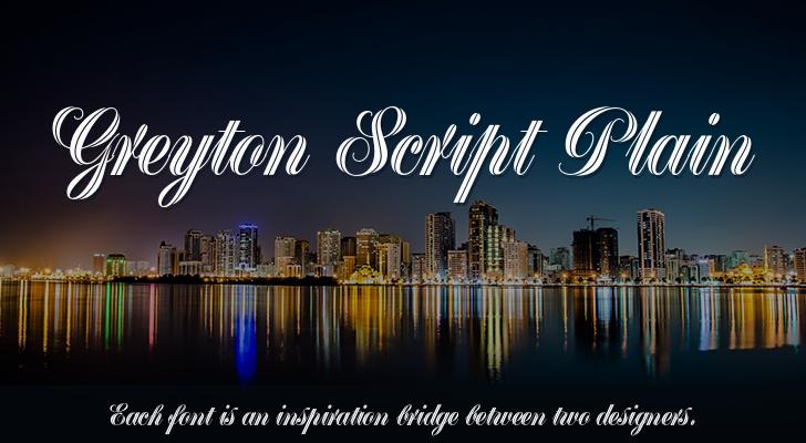 Beispiel einer Greyton Script Regular-Schriftart