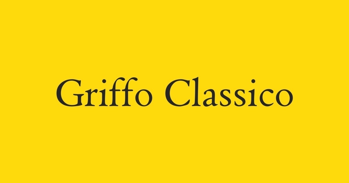 Beispiel einer Griffo Classico-Schriftart