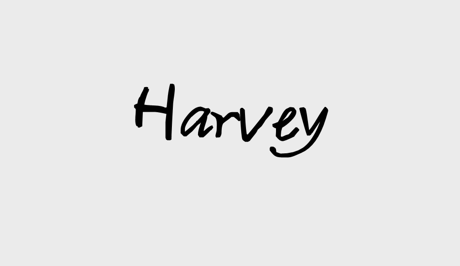 Beispiel einer Harvey Regular-Schriftart