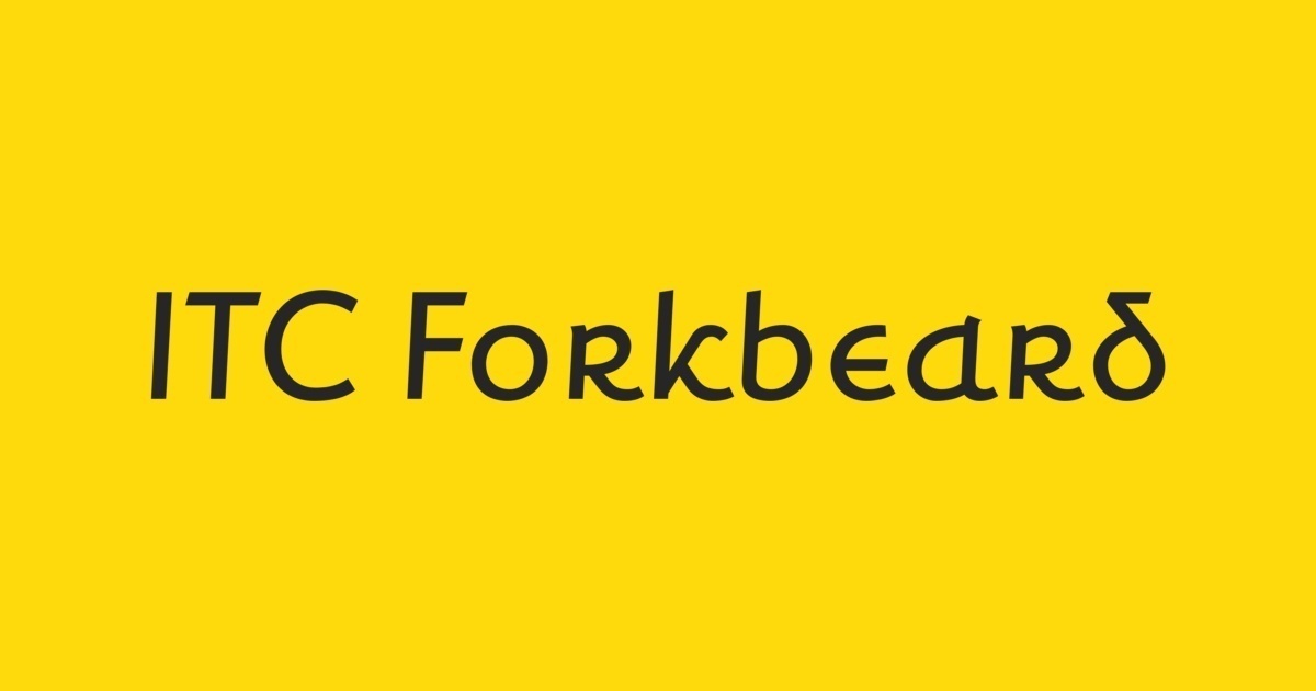 Beispiel einer ITC Forkbeard-Schriftart