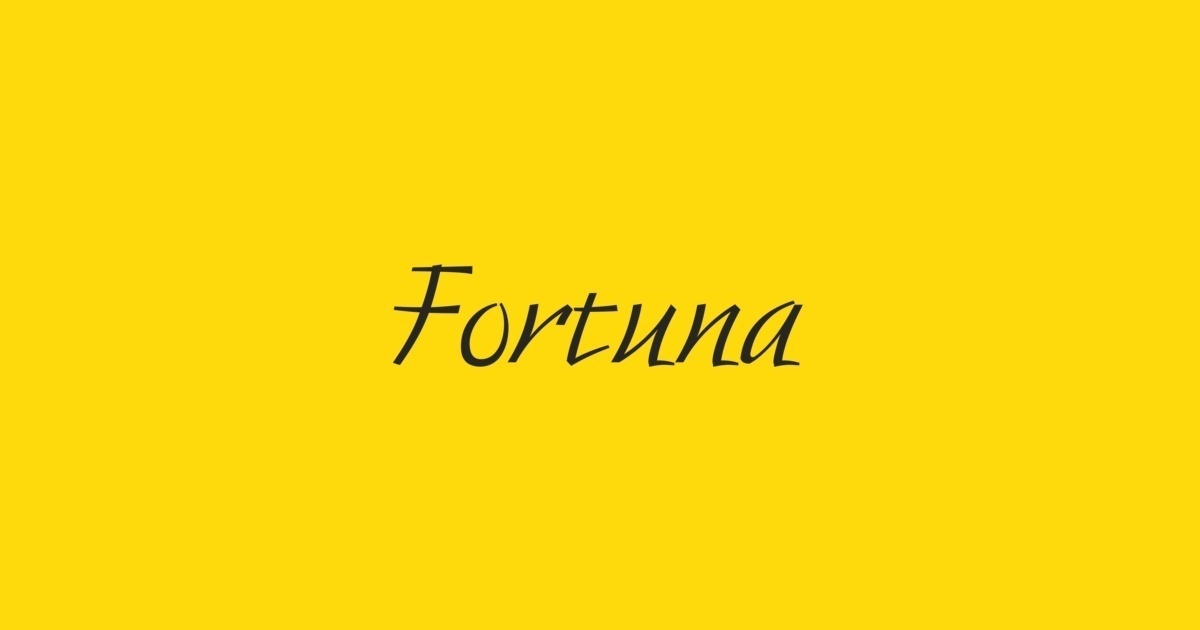 Beispiel einer Fortuna-Schriftart