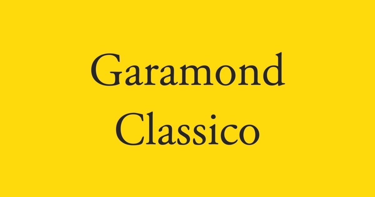 Beispiel einer Garamond Classico SC-Schriftart