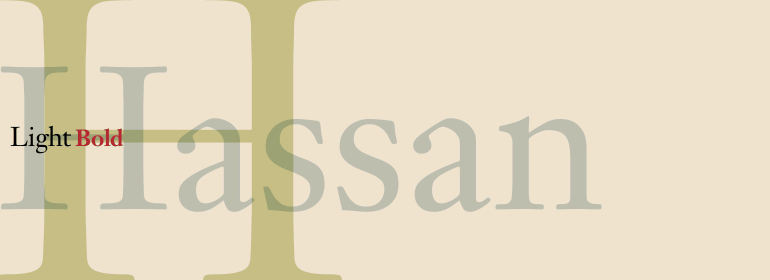 Beispiel einer Hassan-Schriftart