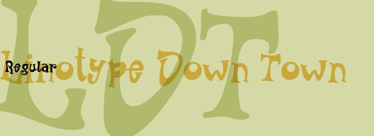 Beispiel einer Linotype Down Town Regular-Schriftart