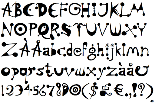 Beispiel einer Linotype Dropink-Schriftart