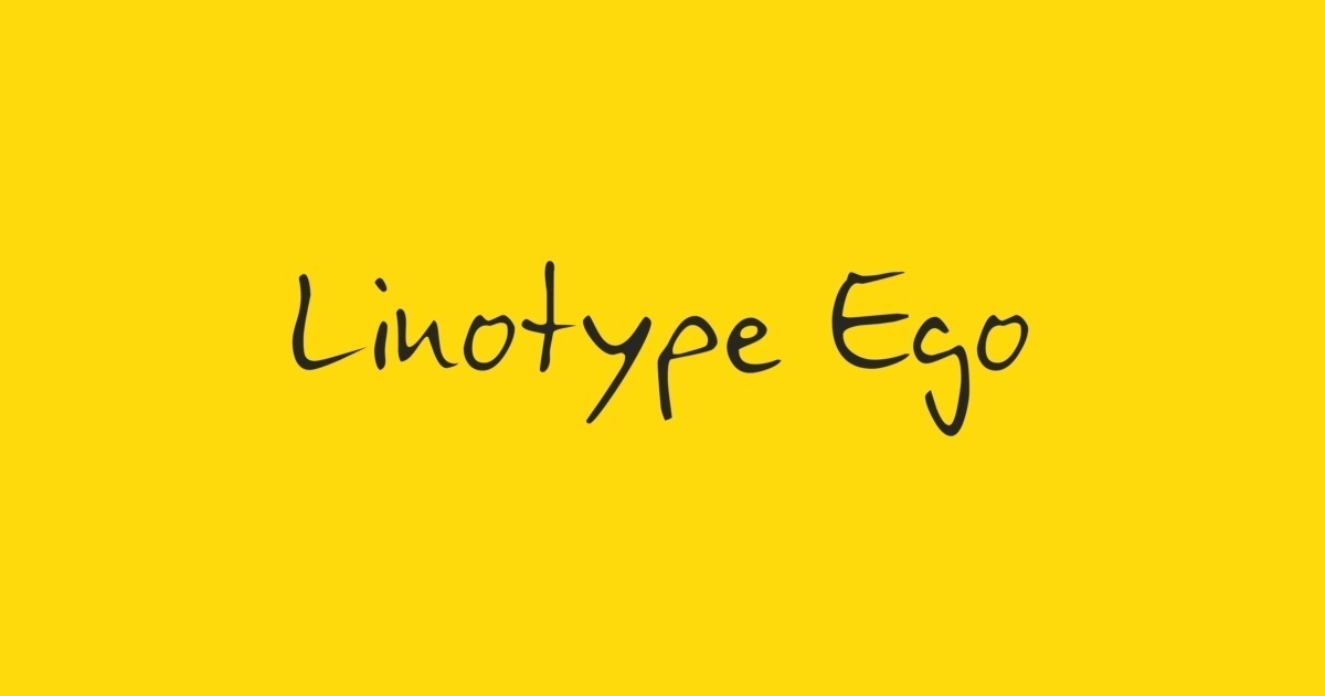 Beispiel einer Linotype Ego Regular-Schriftart