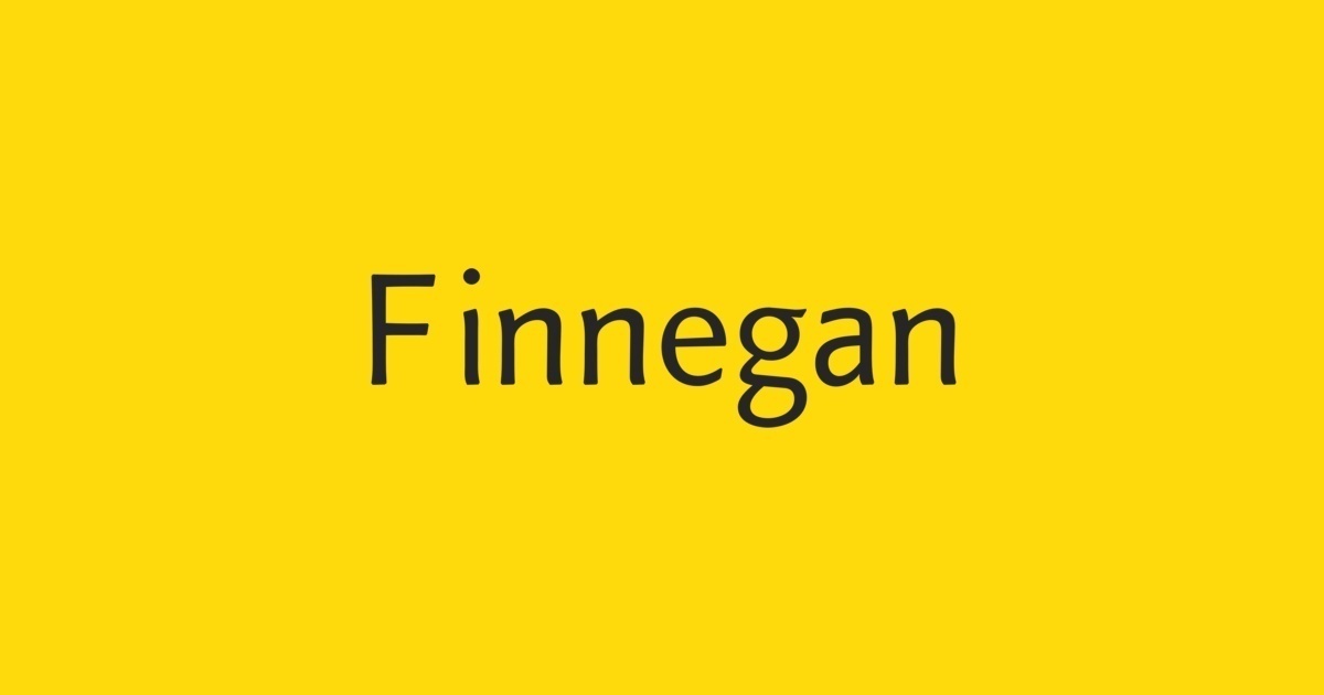 Beispiel einer Finnegan-Schriftart