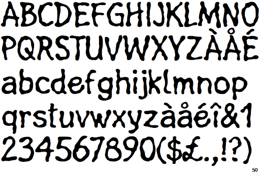 Beispiel einer Linotype Fluxus-Schriftart