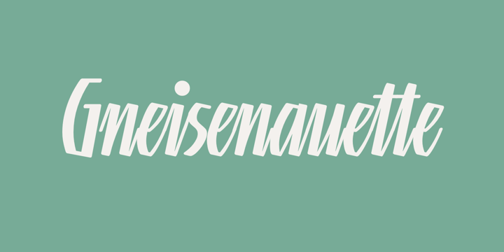 Beispiel einer Linotype Gneisenauette Bold-Schriftart