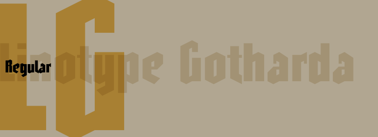 Beispiel einer Linotype Gotharda-Schriftart