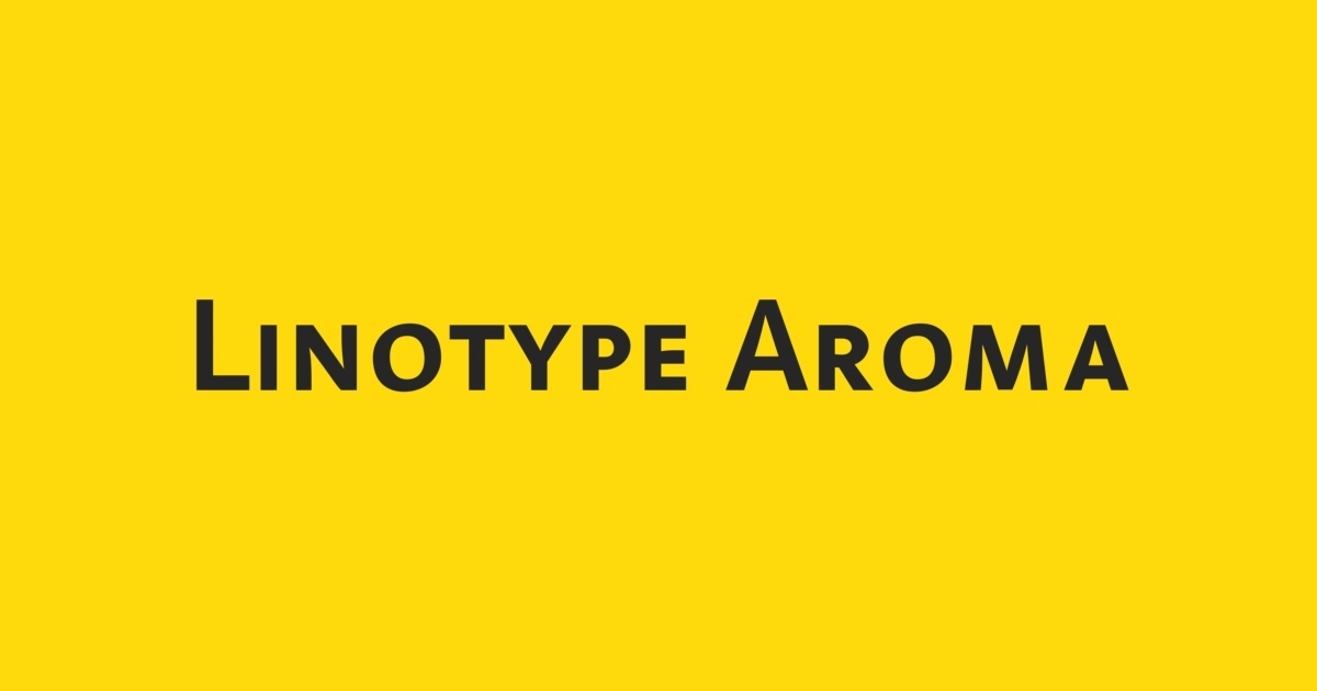 Beispiel einer Linotype Aroma SemiBold Italic-Schriftart