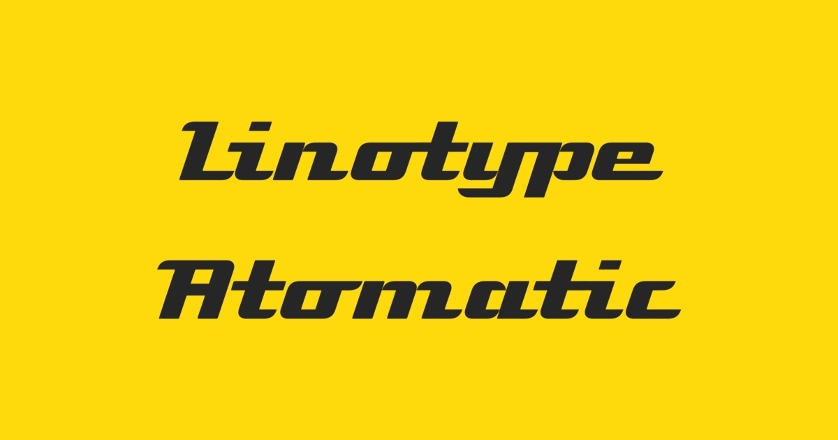 Beispiel einer Linotype Atomatic Regular-Schriftart