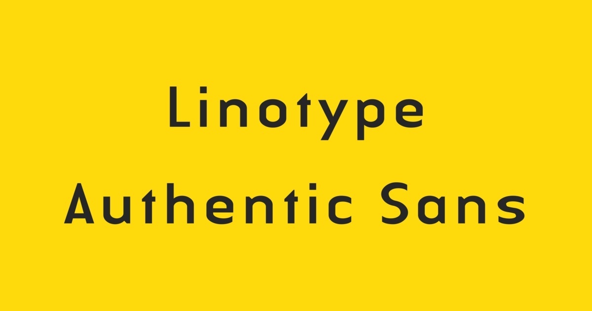 Beispiel einer Linotype Authentic Sans-Schriftart