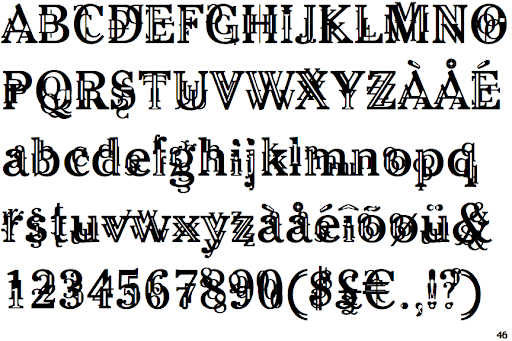 Beispiel einer Linotype Barock-Schriftart