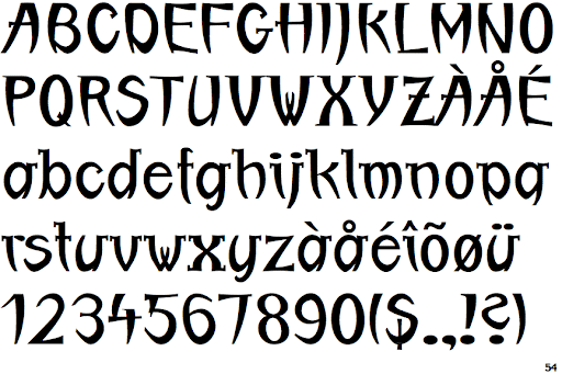 Beispiel einer Linotype Boundaround-Schriftart