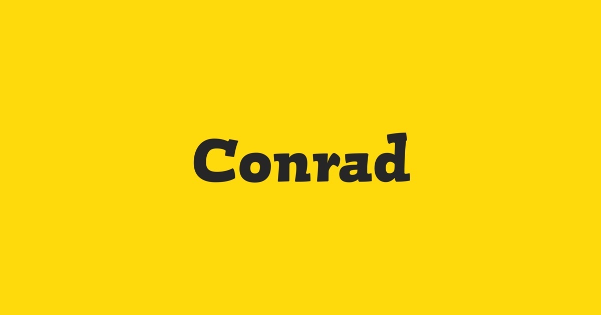 Beispiel einer Conrad-Schriftart