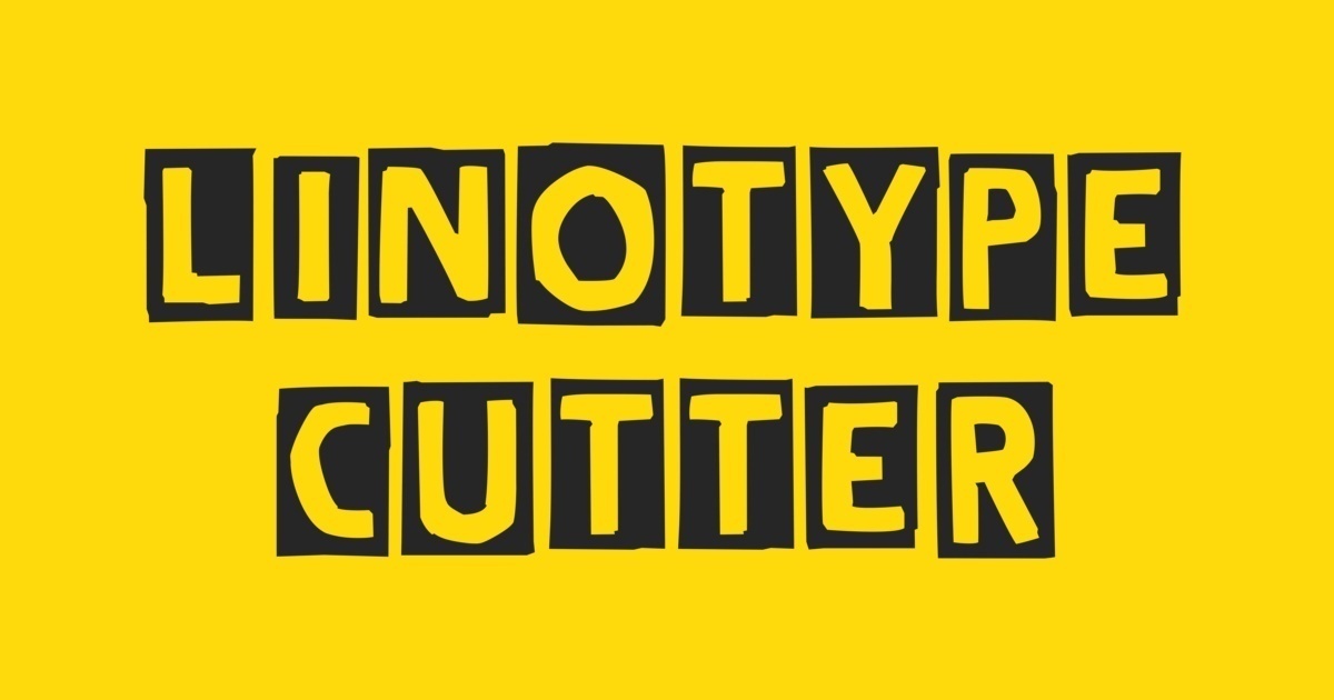 Beispiel einer Linotype Cutter-Schriftart