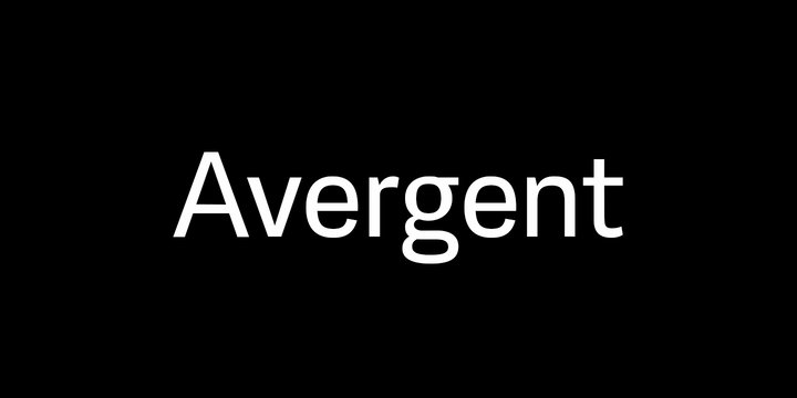 Beispiel einer Avergent Regular-Schriftart