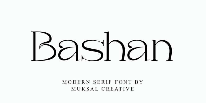 Beispiel einer Bashan-Schriftart