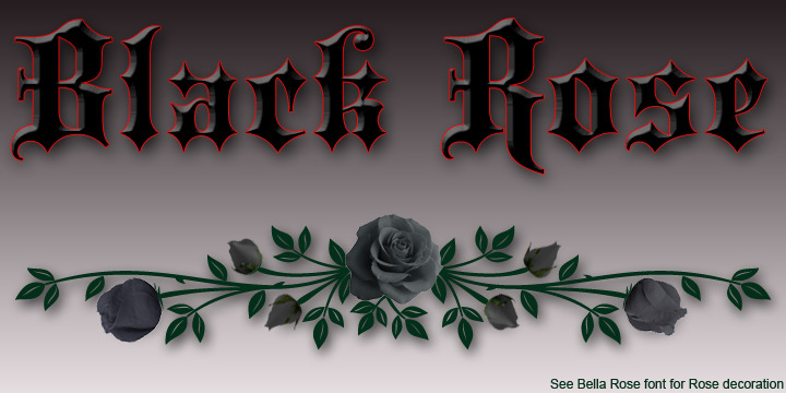 Beispiel einer Blackrose Regular-Schriftart