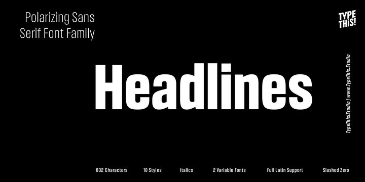 Beispiel einer Headlines Medium Italic-Schriftart