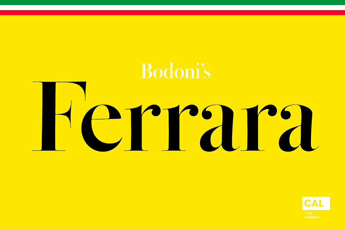 Beispiel einer Bodoni Ferrara Banner Bold-Schriftart