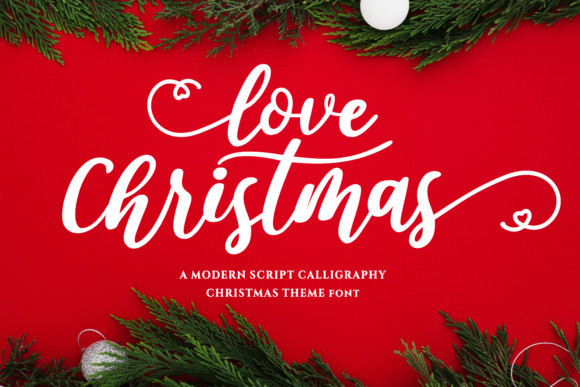 Beispiel einer Christmas Love Italic-Schriftart