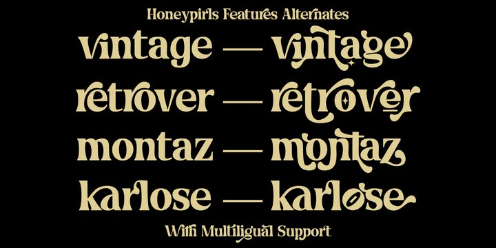 Beispiel einer Honeypirls Regular-Schriftart