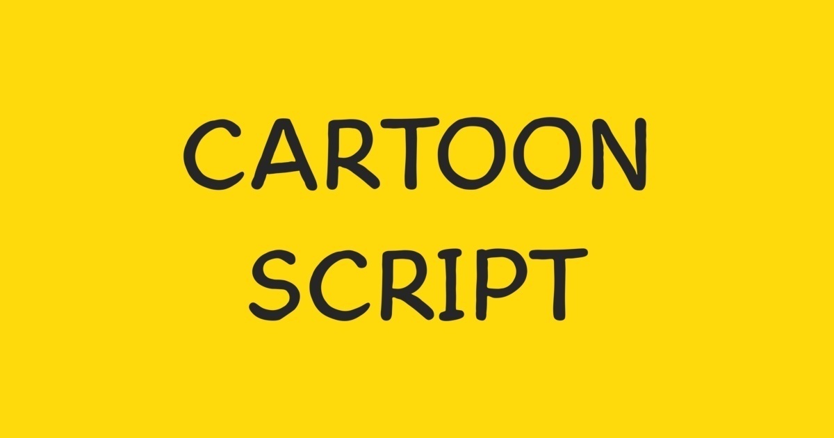 Beispiel einer Cartoon Script-Schriftart