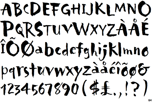 Beispiel einer Carumba-Schriftart
