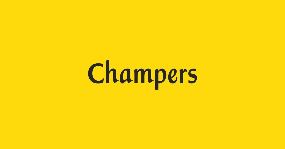 Beispiel einer Champers-Schriftart