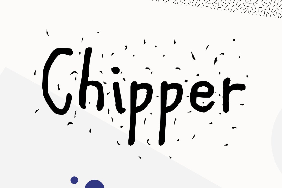 Beispiel einer Chipper-Schriftart