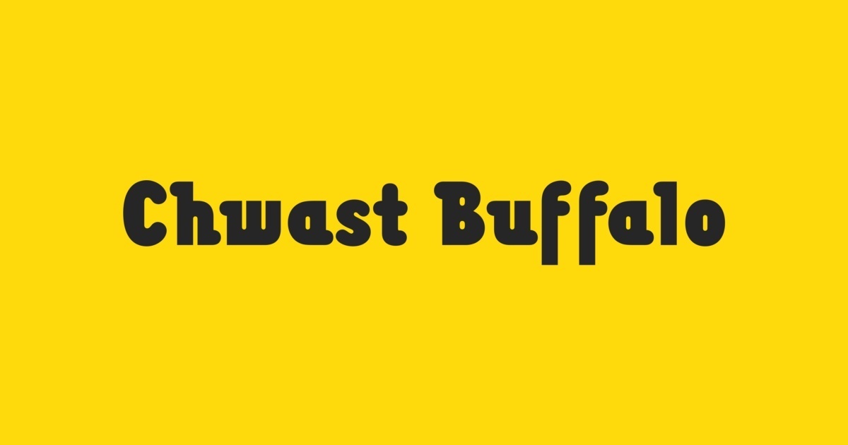 Beispiel einer Chwast Buffalo-Schriftart