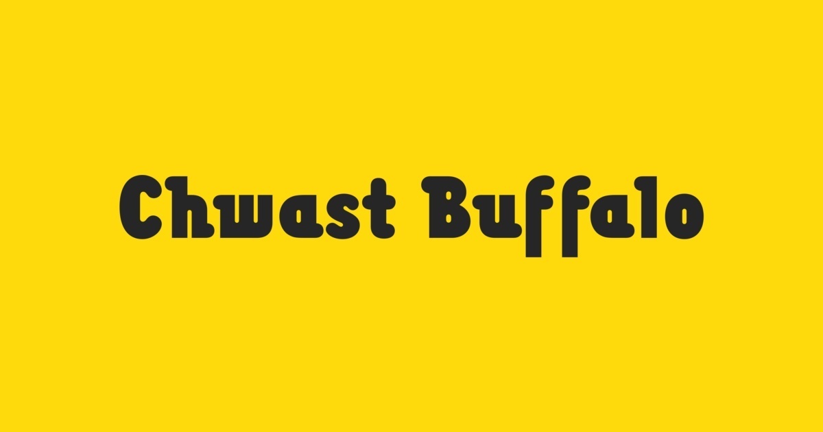 Beispiel einer Chwast Buffalo Black Cond-Schriftart