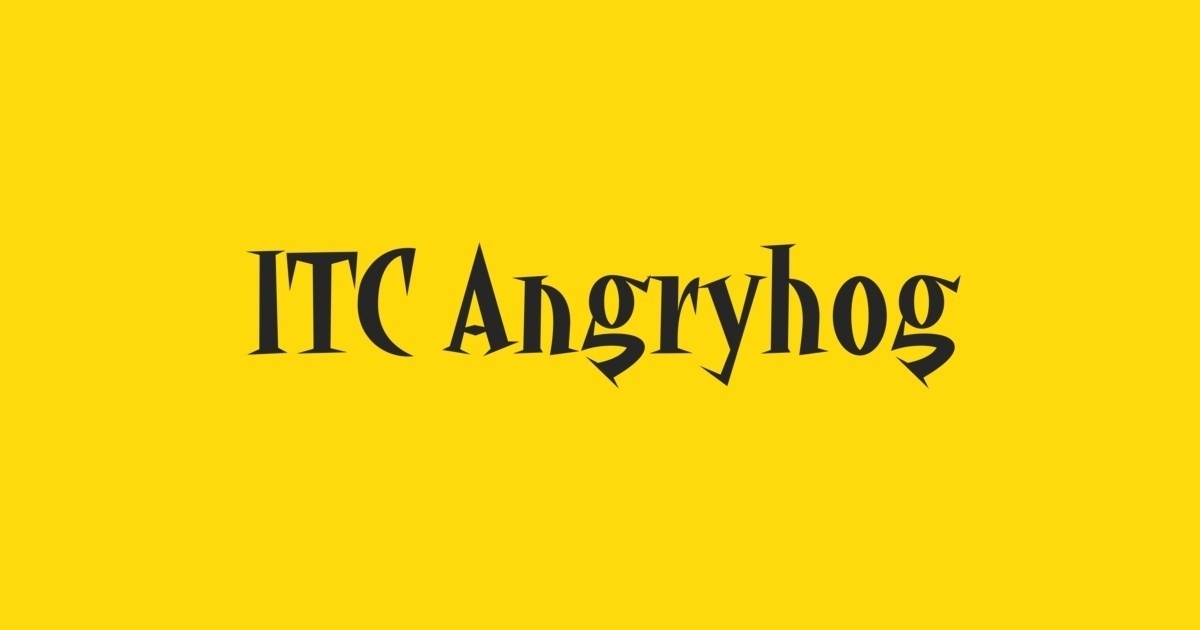 Beispiel einer Angryhog ITC Regular-Schriftart