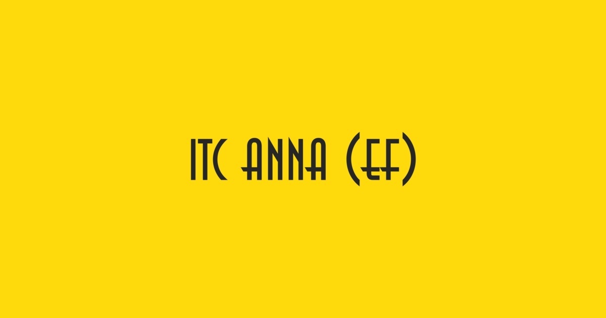 Beispiel einer Anna ITC-Schriftart
