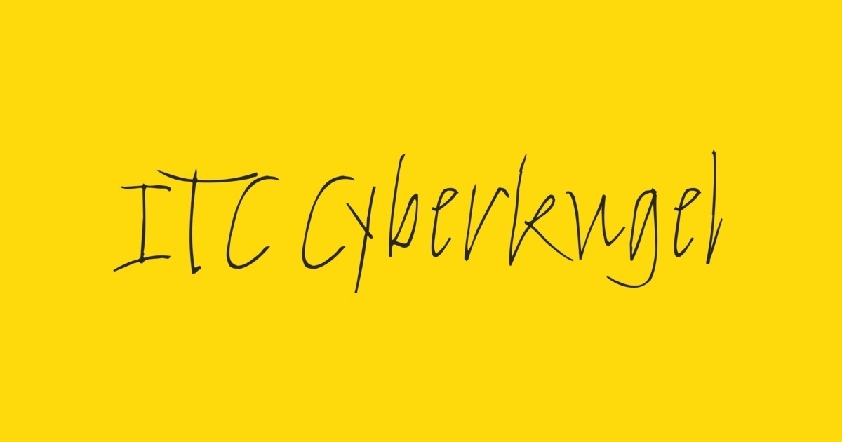 Beispiel einer Cyberkugel ITC-Schriftart