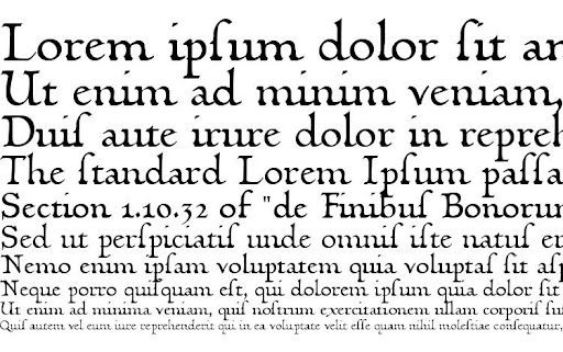 Beispiel einer Linotype Humanistika-Schriftart