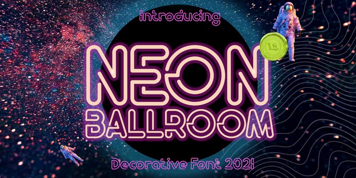 Beispiel einer Neonballroom-Schriftart