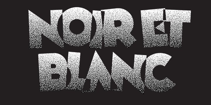 Beispiel einer Noir et Blanc Bold Italic-Schriftart