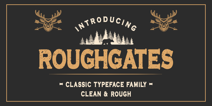 Beispiel einer Roughgates Vintage-Schriftart