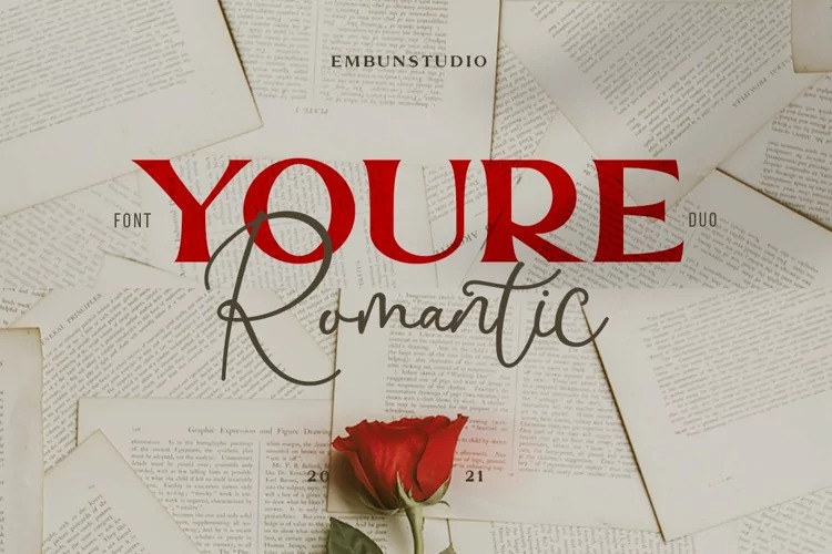 Beispiel einer Youre Romantic Serif-Schriftart