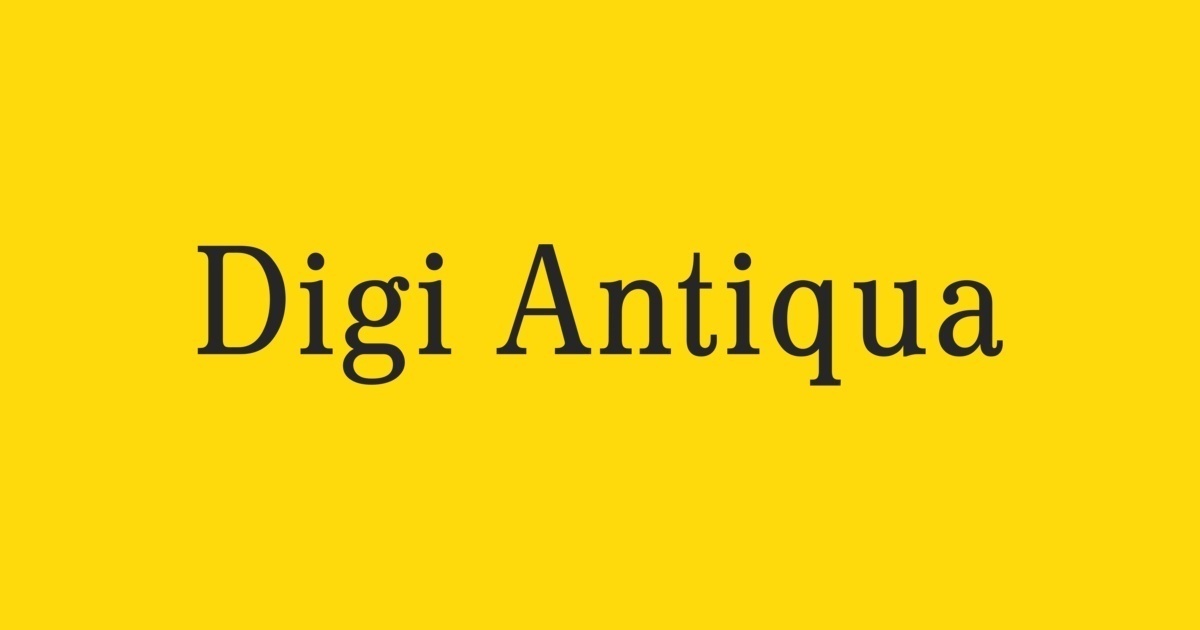 Beispiel einer Digi Antiqua-Schriftart