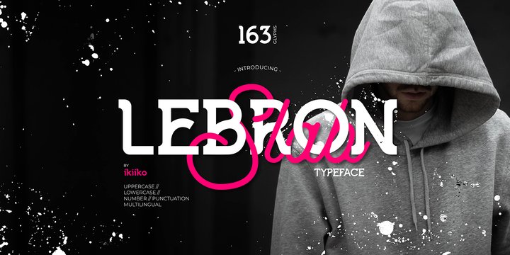 Beispiel einer Lebron Slab Regular-Schriftart