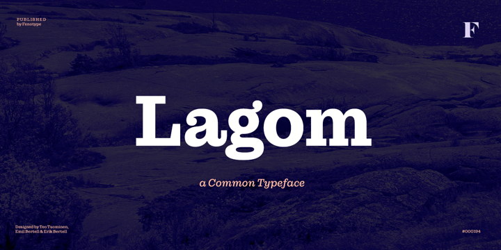 Beispiel einer Lagom Ultra light Italic-Schriftart