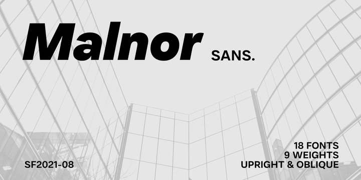 Beispiel einer Malnor Sans Extra Bold-Schriftart