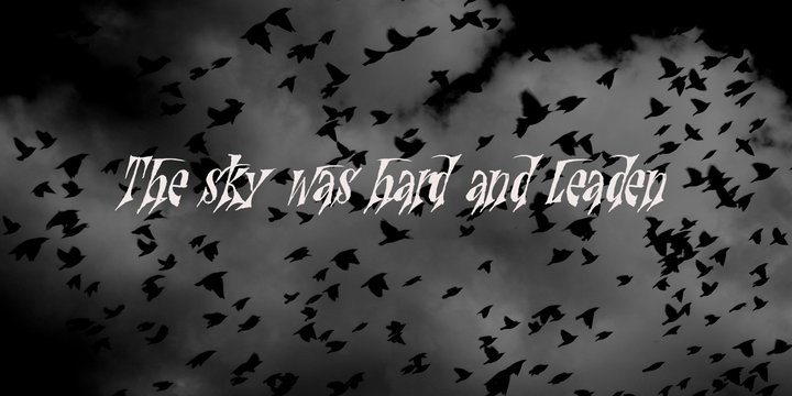 Beispiel einer Nefarious Regular-Schriftart